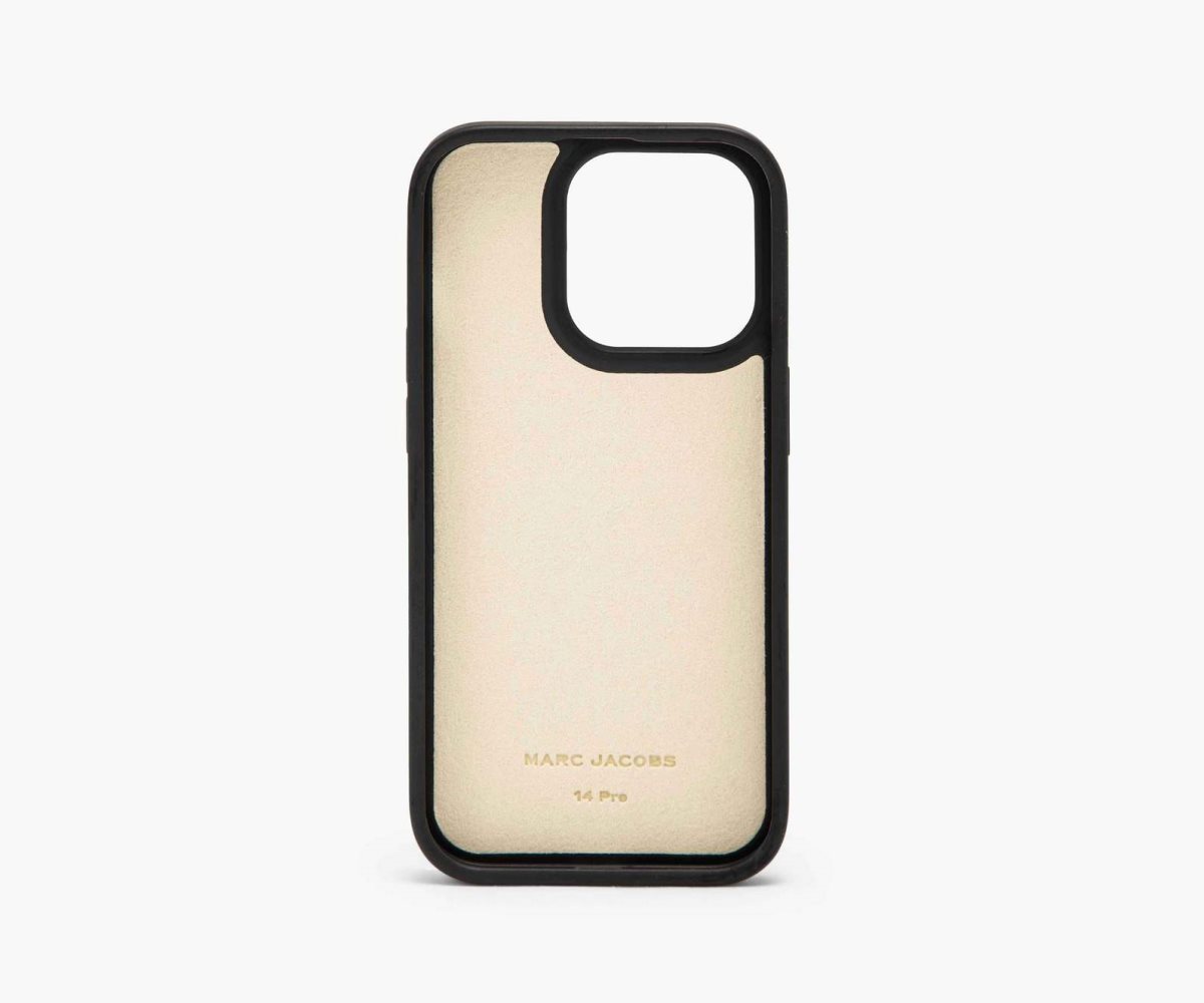 Marc Jacobs Monogram iPhone 14 Pro 3D Case Negras Blancas | 4296038-HO