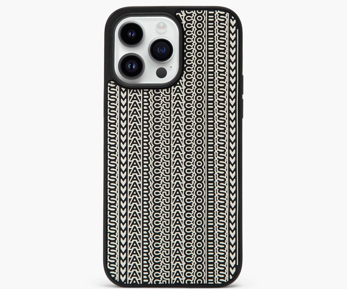 Marc Jacobs Monogram iPhone 14 Pro Max 3D Case Negras Blancas | 1263908-JF