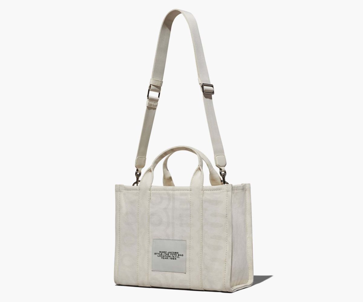 Marc Jacobs Outline Monogram Medium Tote Bag Blancas | 6128745-CZ