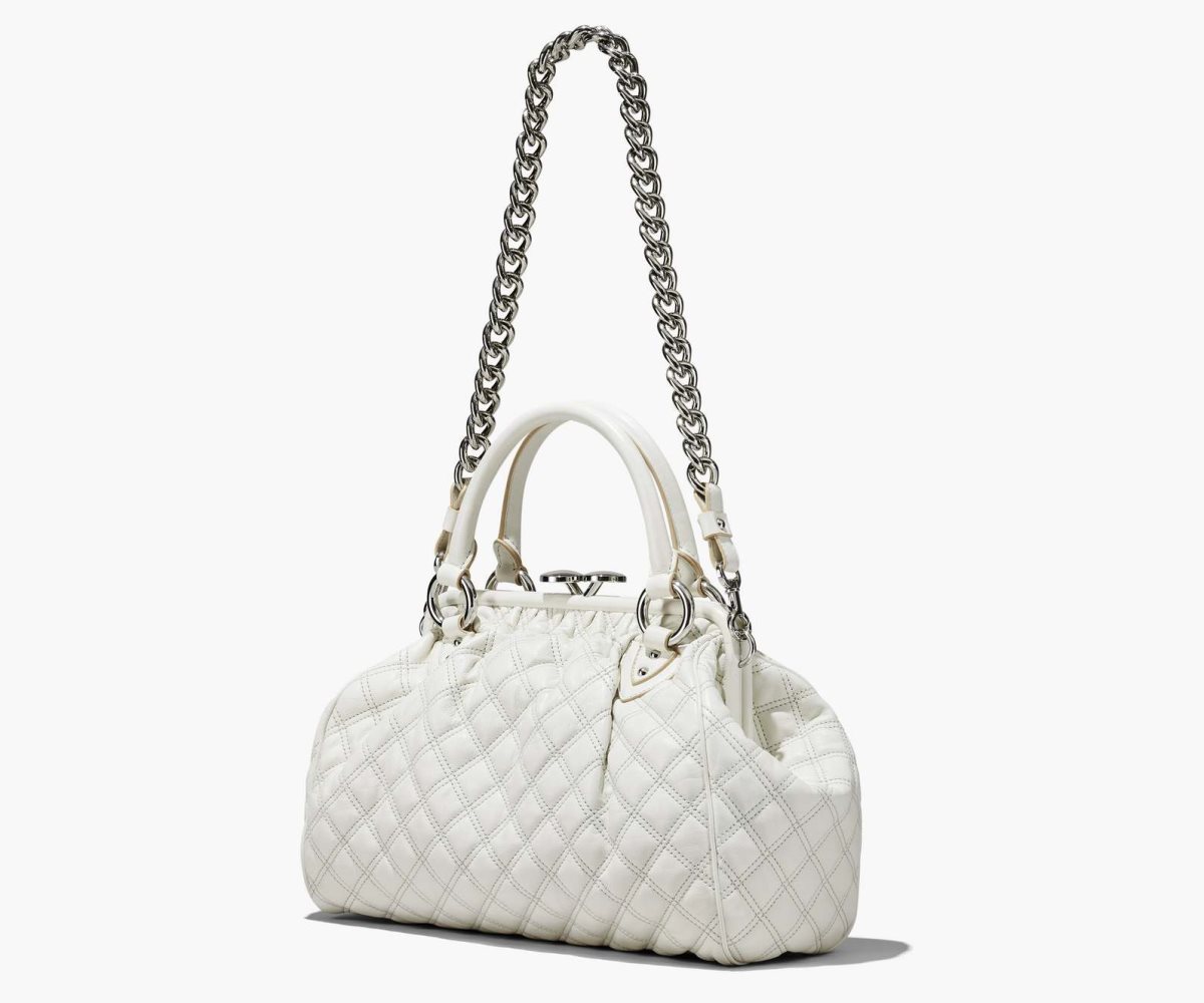 Marc Jacobs Re-Edition Acolchado Cuero Stam Bag Blancas | 5438971-XL