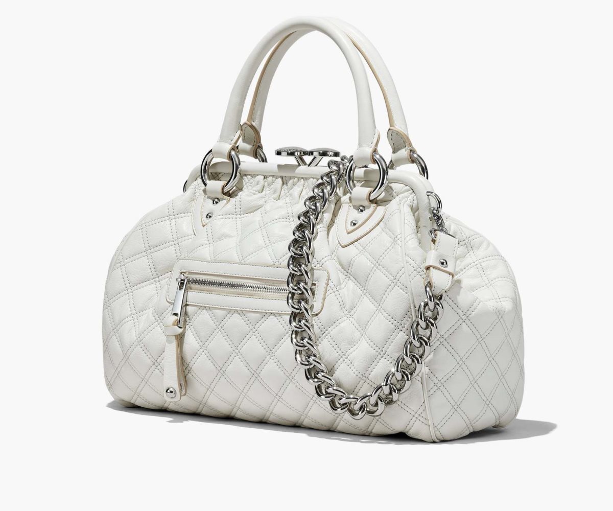 Marc Jacobs Re-Edition Acolchado Cuero Stam Bag Blancas | 5438971-XL