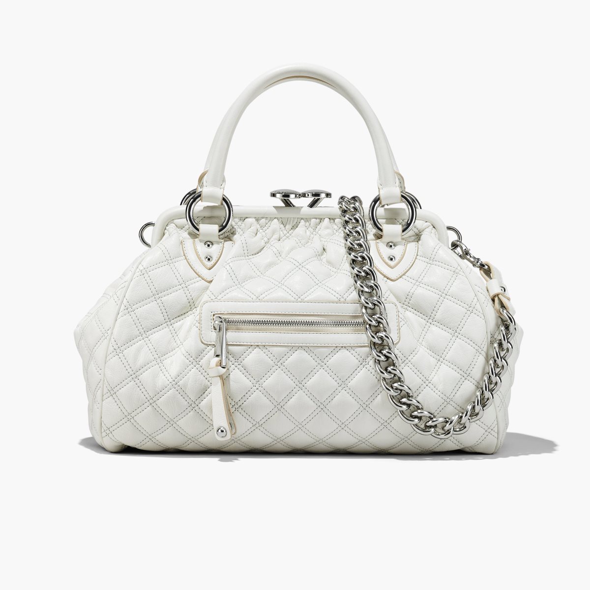 Marc Jacobs Re-Edition Acolchado Cuero Stam Bag Blancas | 5438971-XL