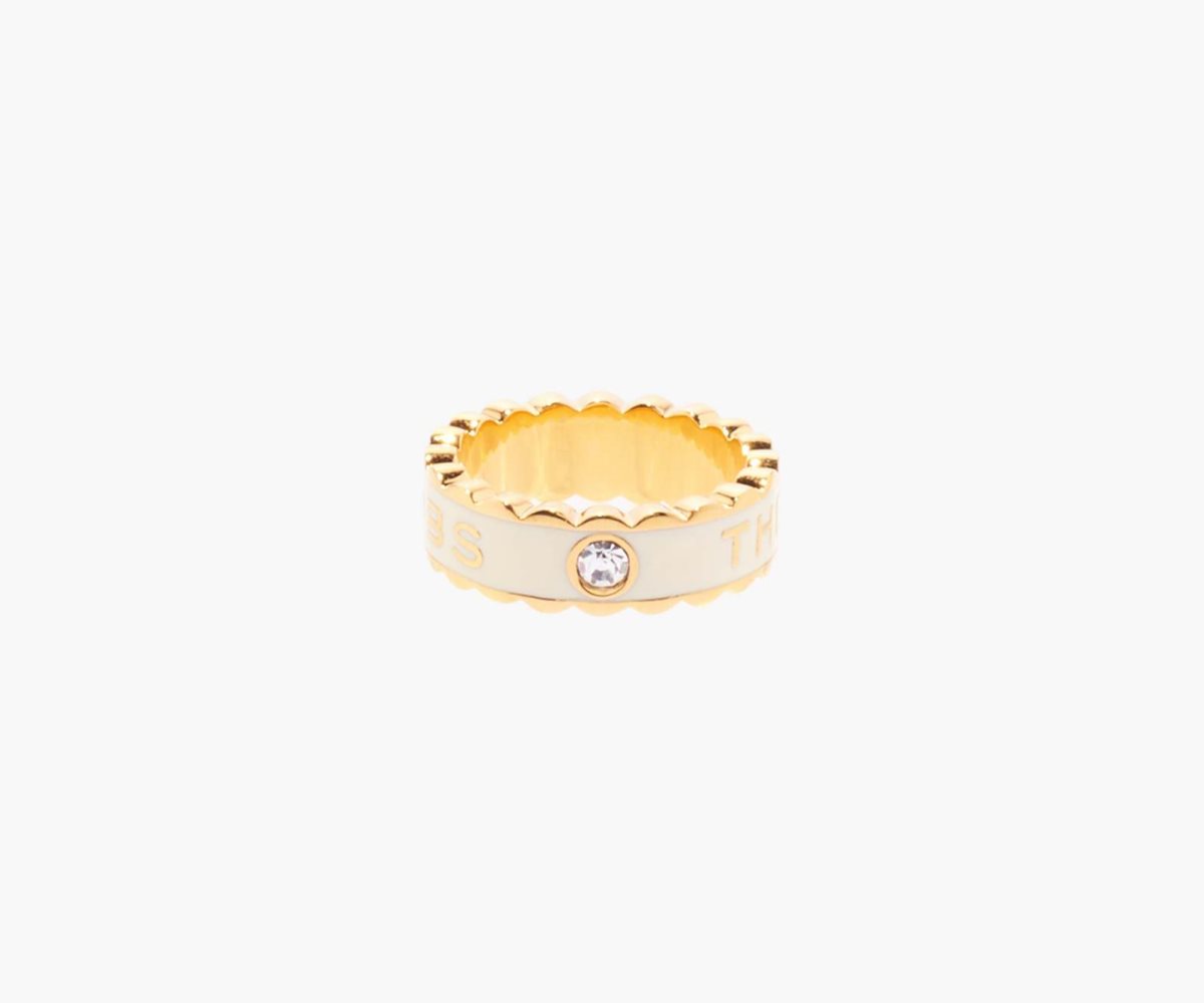 Marc Jacobs Scallop Medallion Ring Creme Doradas | 8145620-XD