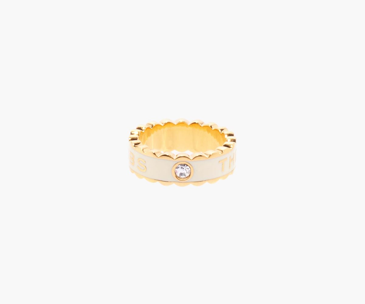 Marc Jacobs Scallop Medallion Ring Creme Doradas | 8145620-XD