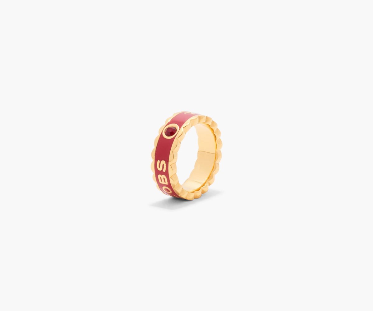 Marc Jacobs Scallop Medallion Ring Rojas Doradas | 1256980-CF