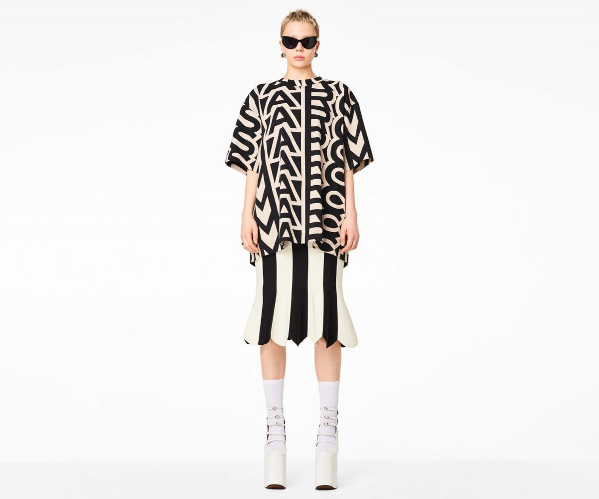 Marc Jacobs Scuba Stripe Skirt Negras Blancas | 8031746-ZQ