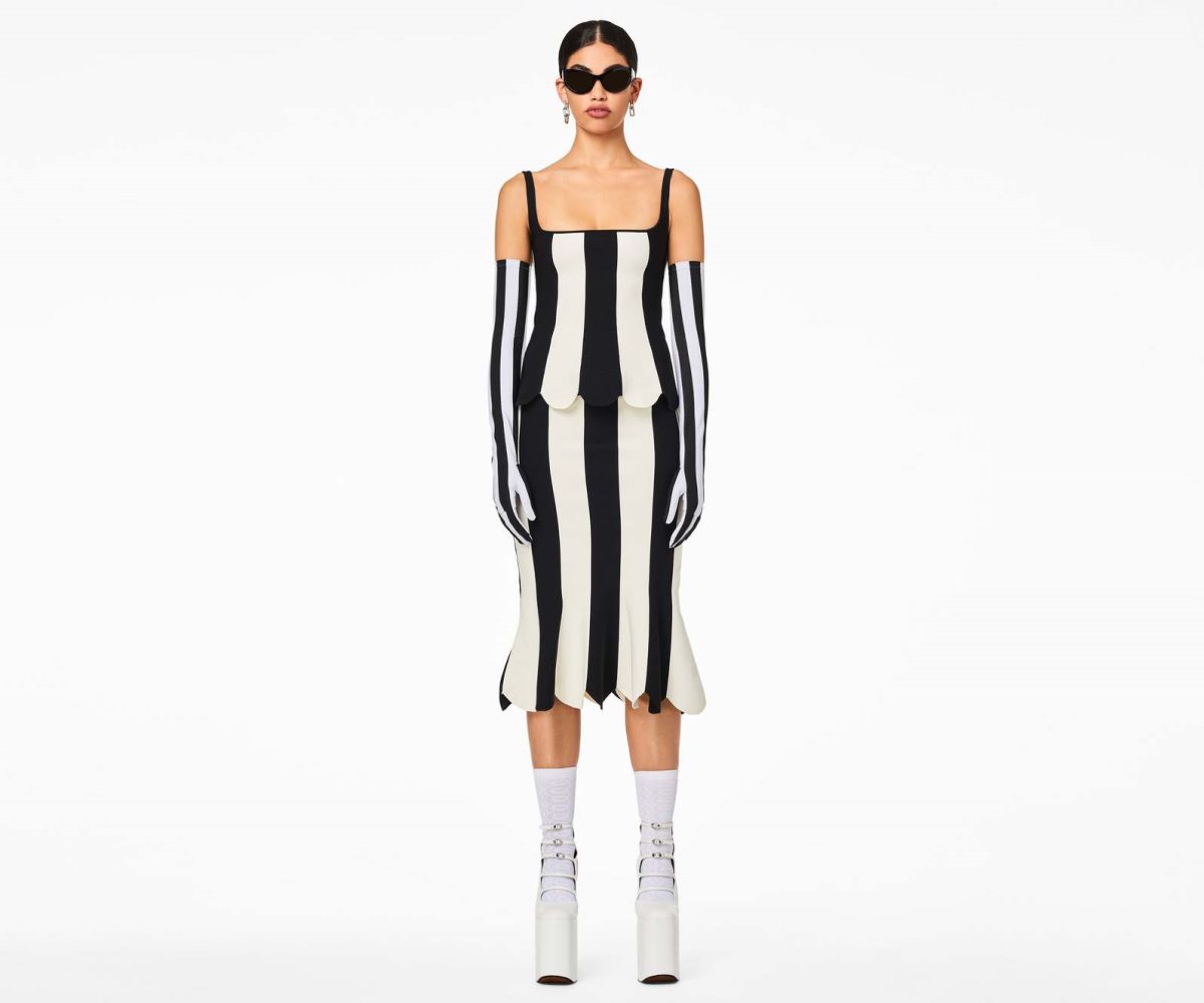 Marc Jacobs Scuba Stripe Top Negras Blancas | 8431956-SX