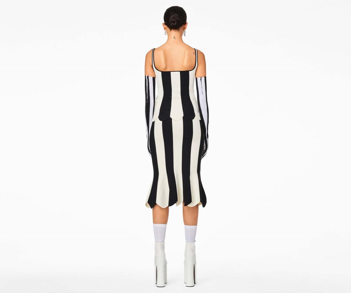 Marc Jacobs Scuba Stripe Top Negras Blancas | 8431956-SX