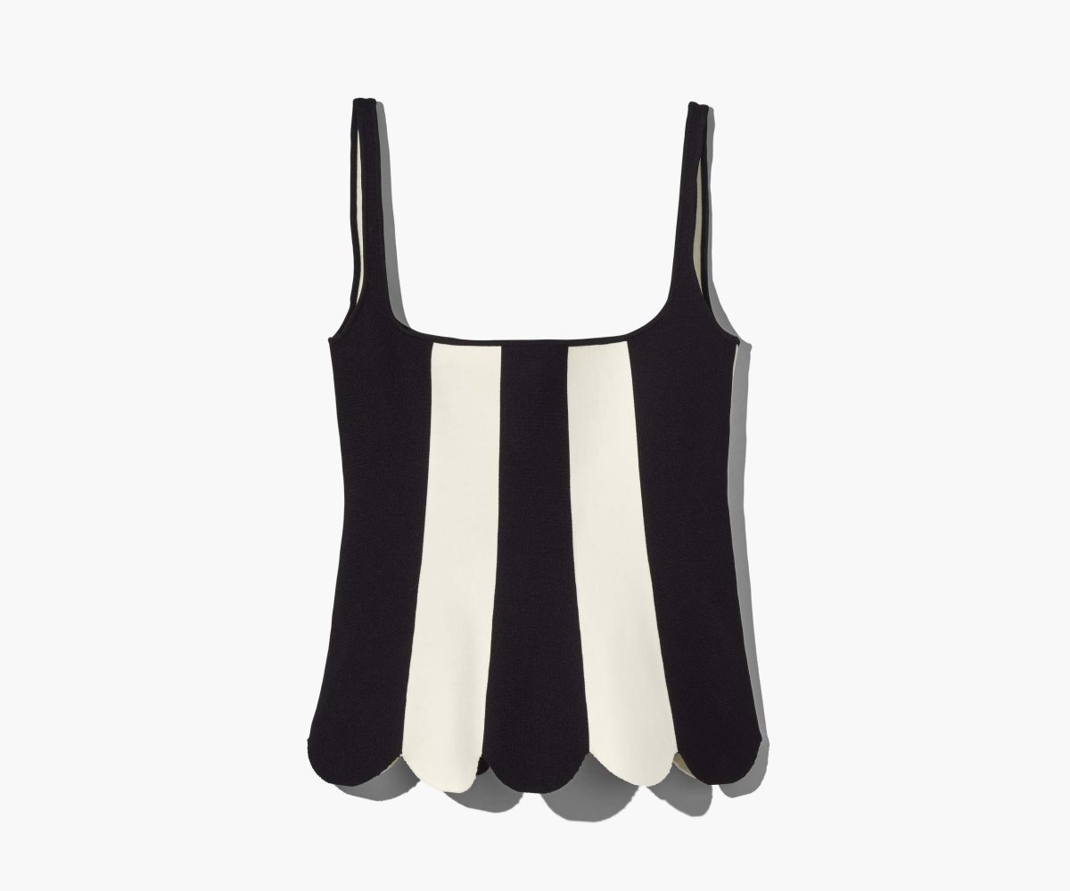 Marc Jacobs Scuba Stripe Top Negras Blancas | 8431956-SX