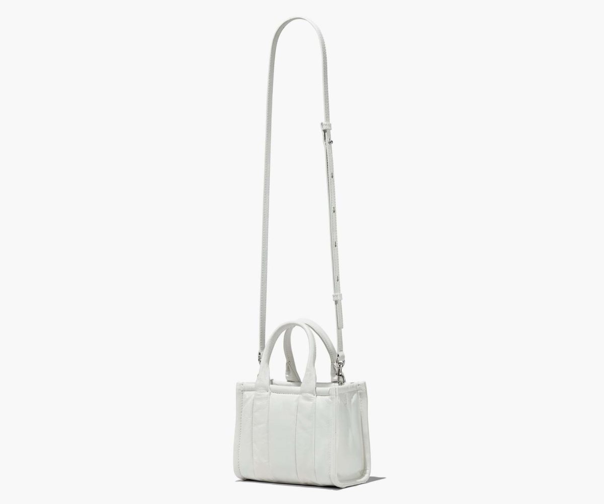 Marc Jacobs Shiny Crinkle Micro Tote Blancas | 0371964-FE