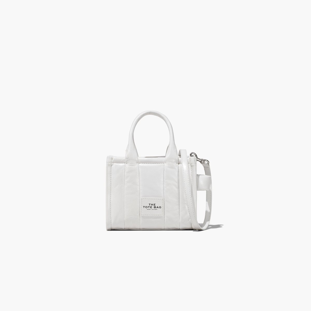 Marc Jacobs Shiny Crinkle Micro Tote Blancas | 0371964-FE