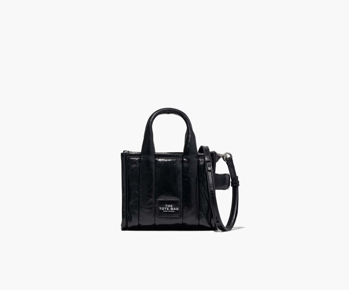 Marc Jacobs Shiny Crinkle Micro Tote Negras | 2467950-NP