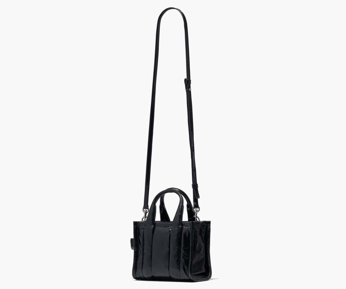 Marc Jacobs Shiny Crinkle Micro Tote Negras | 2467950-NP