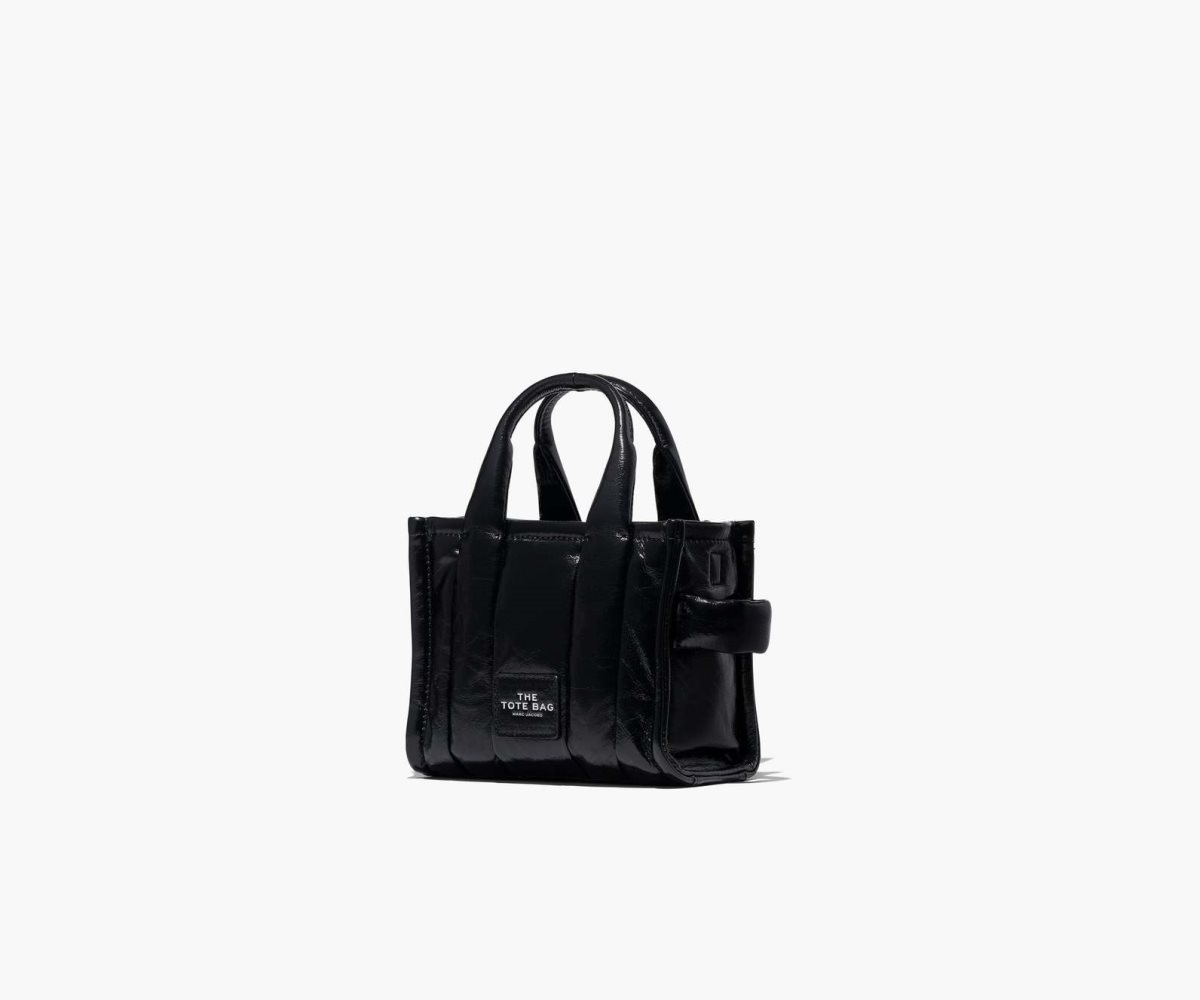 Marc Jacobs Shiny Crinkle Micro Tote Negras | 2467950-NP