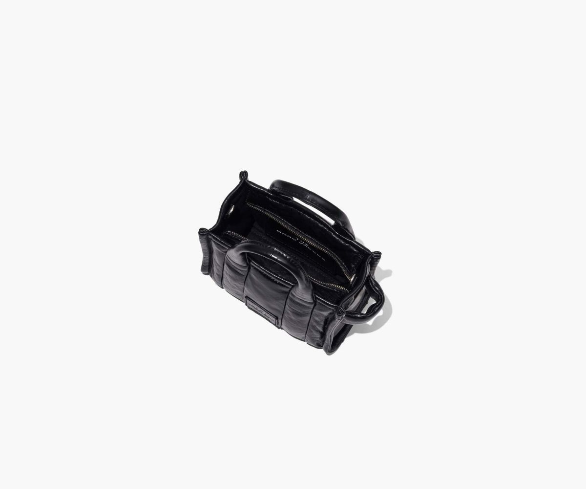 Marc Jacobs Shiny Crinkle Micro Tote Negras | 2467950-NP