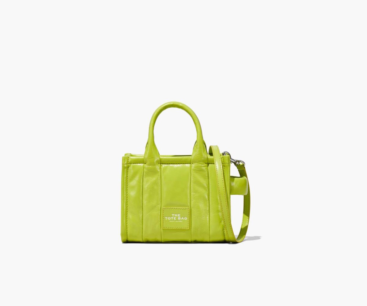 Marc Jacobs Shiny Crinkle Micro Tote Verde Claro | 5398074-WF