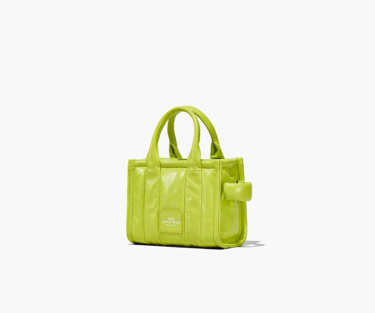 Marc Jacobs Shiny Crinkle Micro Tote Verde Claro | 5398074-WF