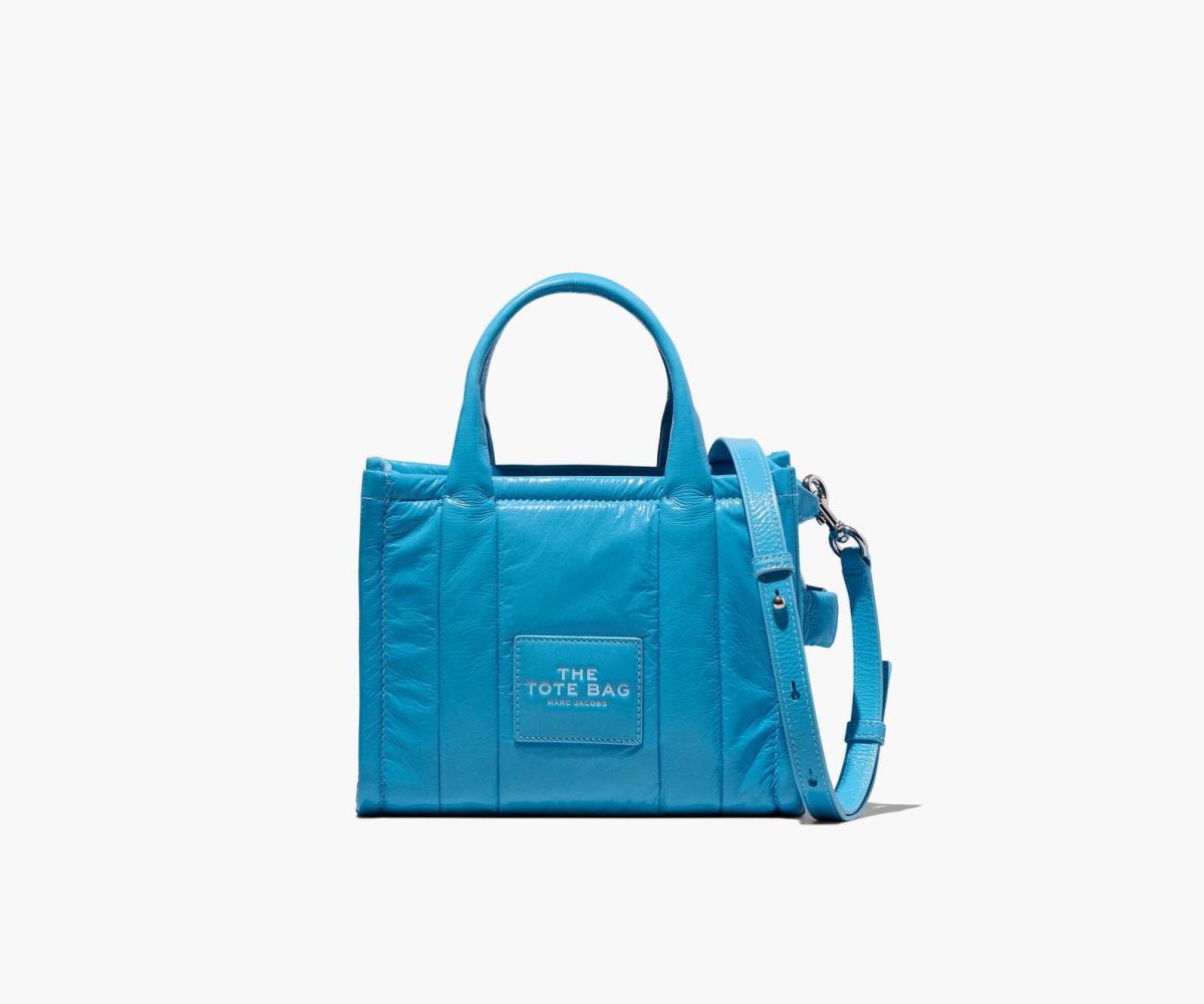 Marc Jacobs Shiny Crinkle Mini Tote Azules | 2186379-IU