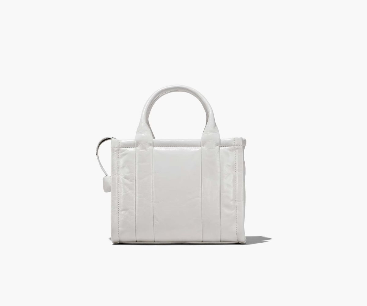 Marc Jacobs Shiny Crinkle Mini Tote Blancas | 8167340-CN