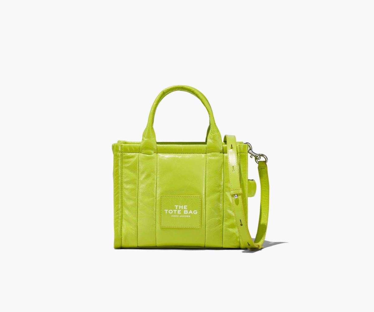 Marc Jacobs Shiny Crinkle Mini Tote Verde Claro | 3489506-BF