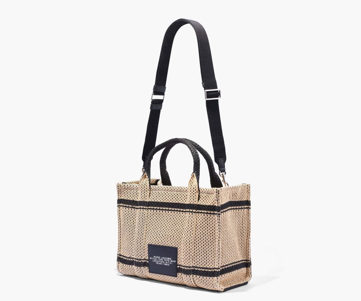 Marc Jacobs Straw Jacquard Medium Tote Bag Beige | 2380476-MS