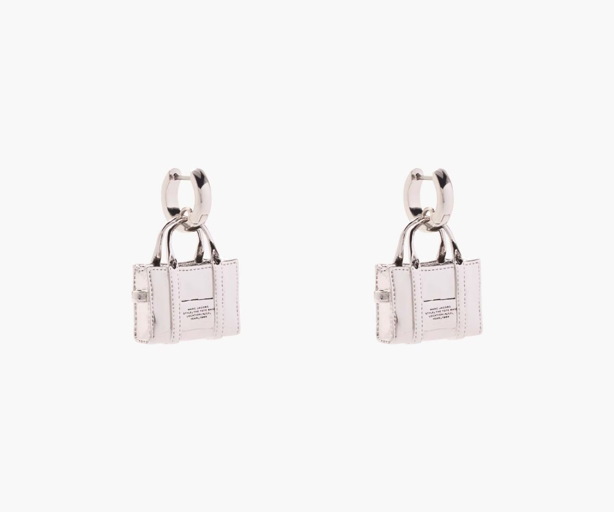 Marc Jacobs Tote Bag Earrings Plateadas Claro | 4860197-IG