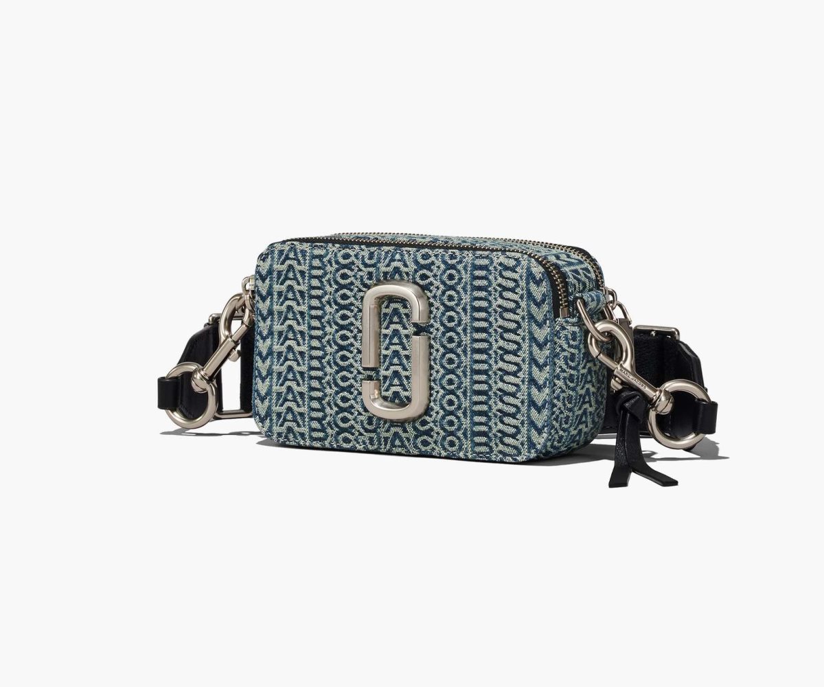 Marc Jacobs Washed Monogram Denim Snapshot Naranjas Azules | 8067259-JR