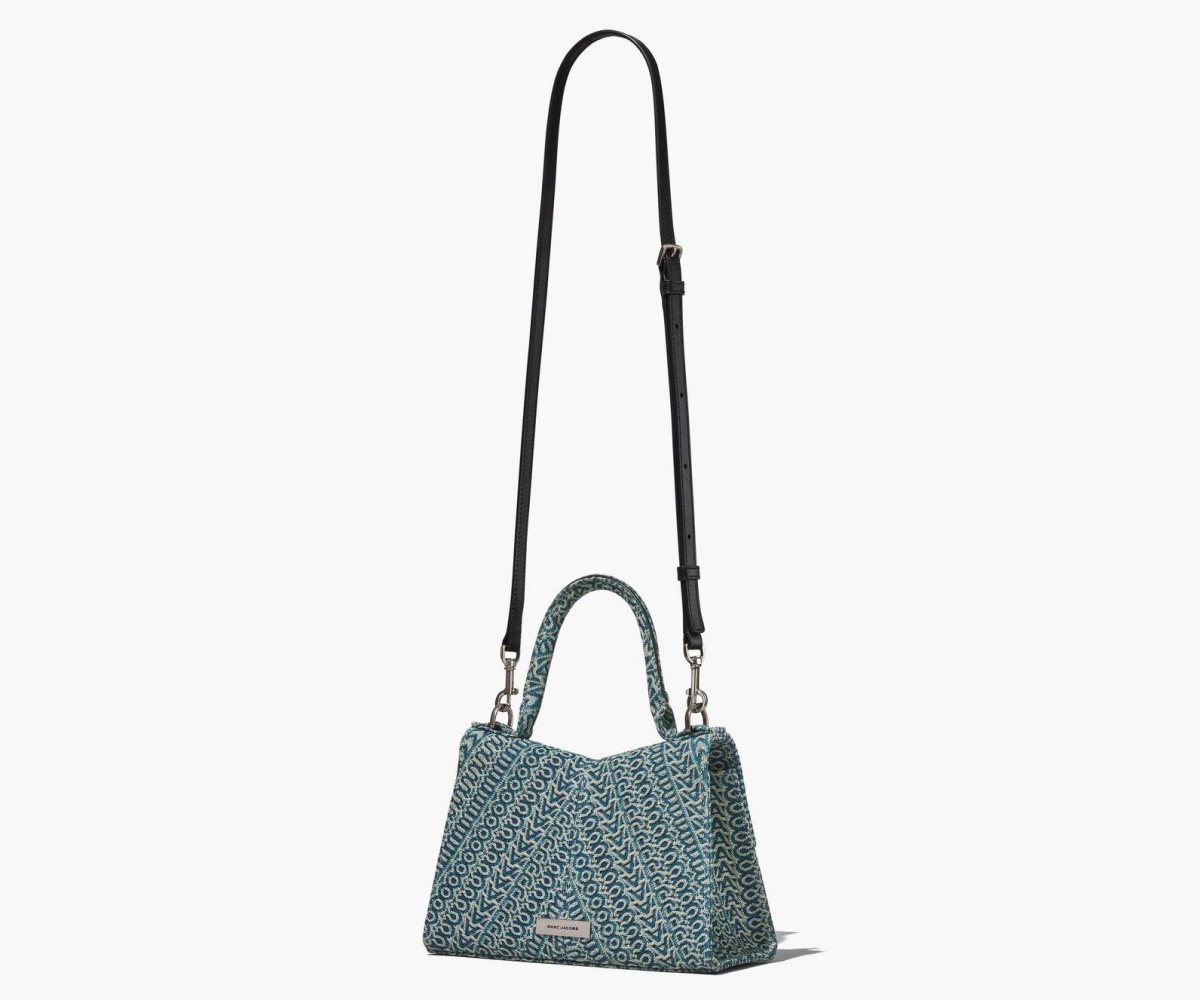 Marc Jacobs Washed Monogram Denim St. Marc Top Handle Naranjas Azules | 4791536-FN