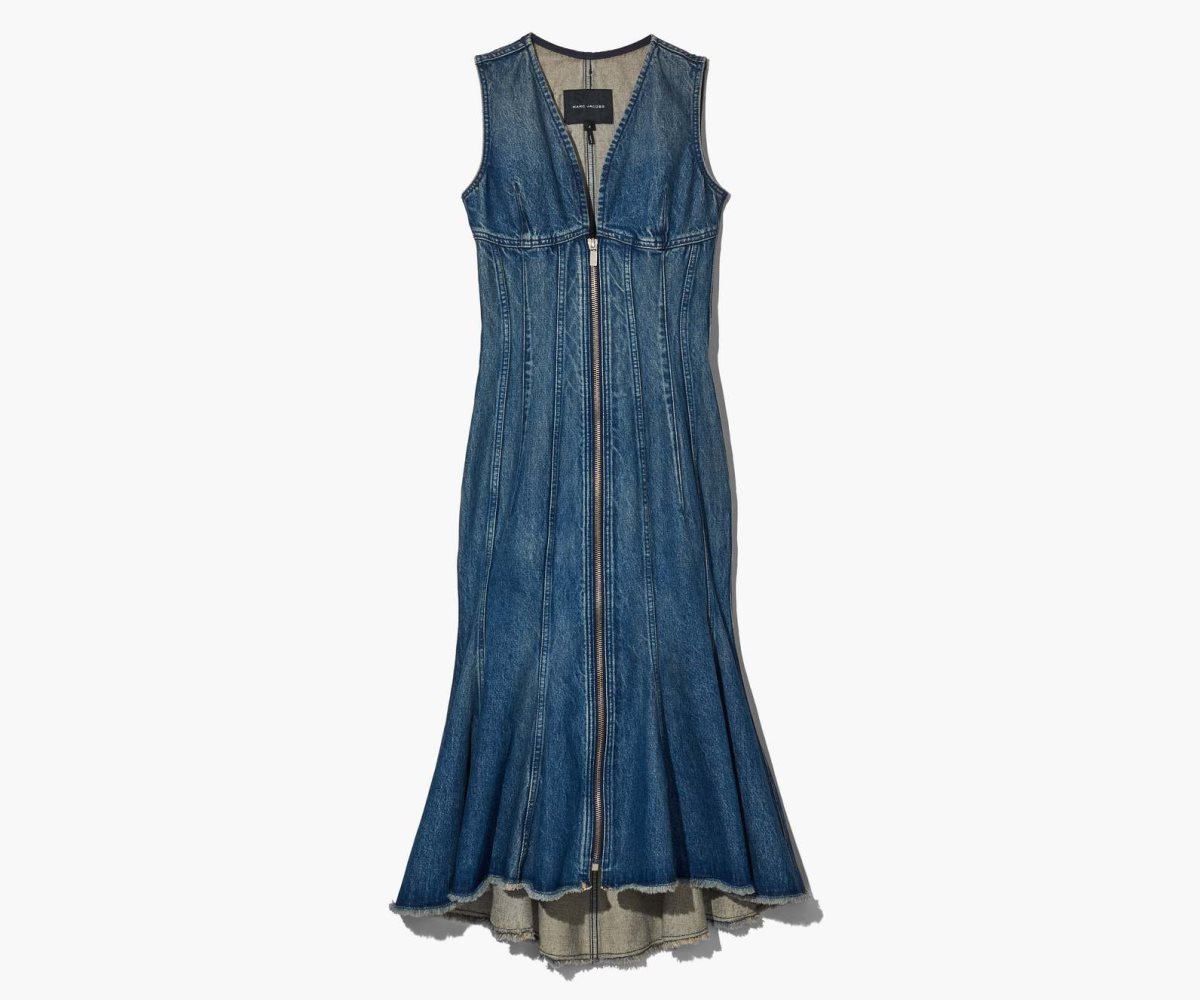 Marc Jacobs Wave Denim Vestido Azules | 3891504-NI