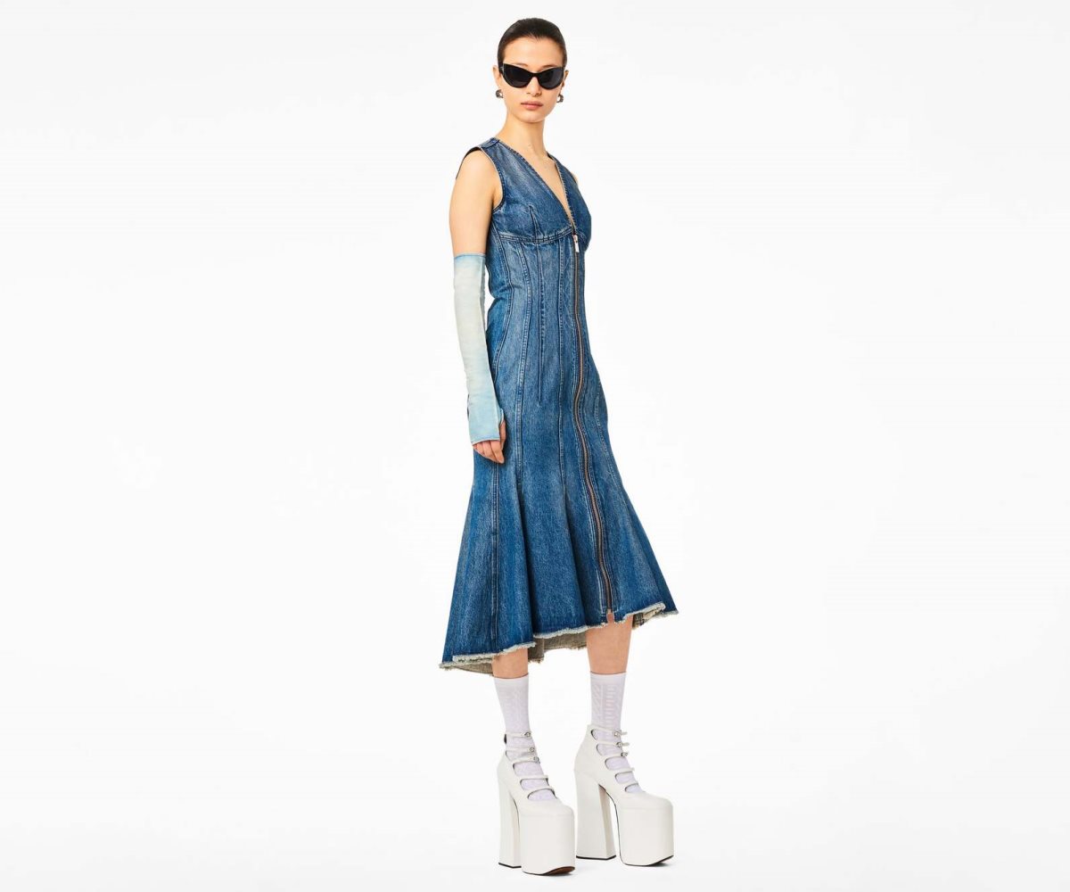 Marc Jacobs Wave Denim Vestido Azules | 3891504-NI