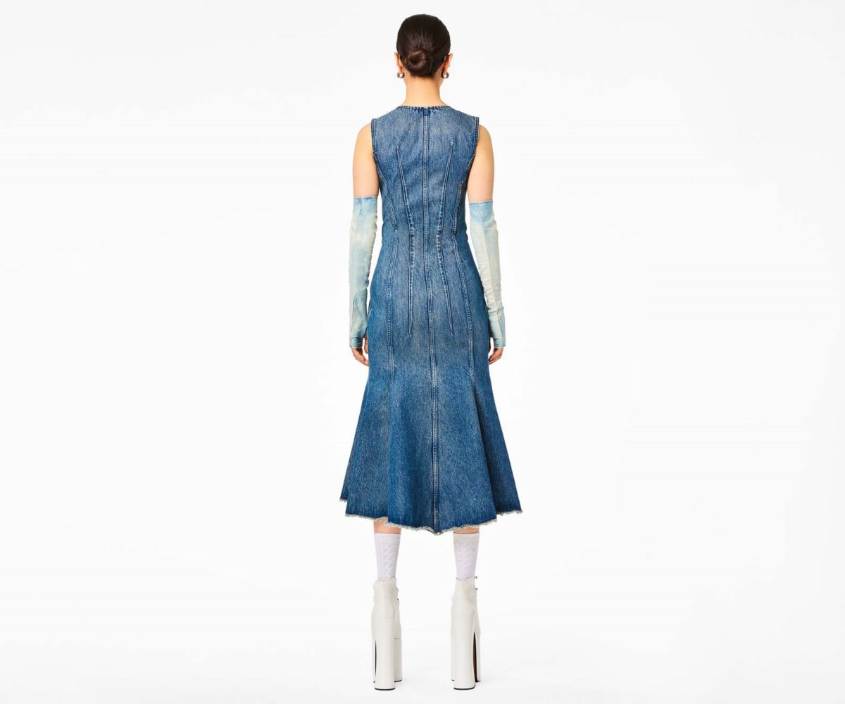 Marc Jacobs Wave Denim Vestido Azules | 3891504-NI