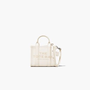 Marc Jacobs Cuero Micro Tote Bag Plateadas | 9213470-IT