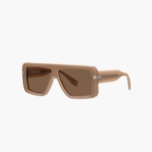 Marc Jacobs Icon Rectangular Sunglasses Beige | 6841309-BE