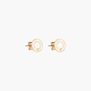 Marc Jacobs Medallion Studs Creme | 2560934-KQ