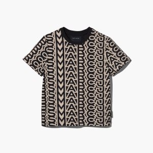 Marc Jacobs Monogram Baby Tee Negras Blancas | 1927035-IZ