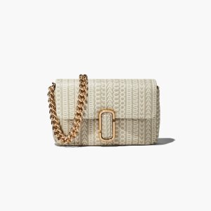 Marc Jacobs Monogram Cuero J Marc Shoulder Bag Kaki | 4506891-DR