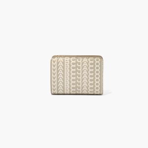 Marc Jacobs Monogram Mini Compact Wallet Kaki | 4935861-HT