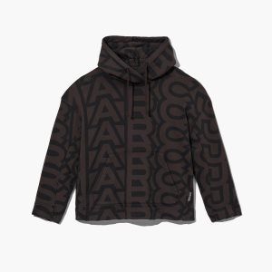 Marc Jacobs Monogram Oversized Hoodie Negras Gris | 3128706-MS