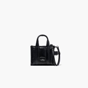 Marc Jacobs Shiny Crinkle Micro Tote Negras | 2467950-NP